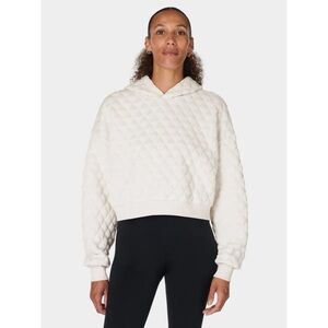 NWT Sweaty Betty Sandwash Quilted Hoody Sweatshirt - Marble White - Size X-Large